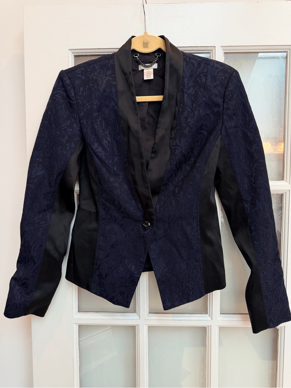 Vintage Cache Y2K Blazer Jacket Floral Party Career Office Work Jacquard Size 0